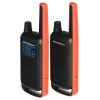 Motorola T82 Twin Pack two-way radio 16 channels Black,Orange