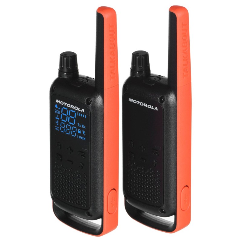 Motorola T82 Twin Pack two-way radio 16 channels Black,Orange Motorola T82 Twin Pack two-way radio 16 channels Black,Orange