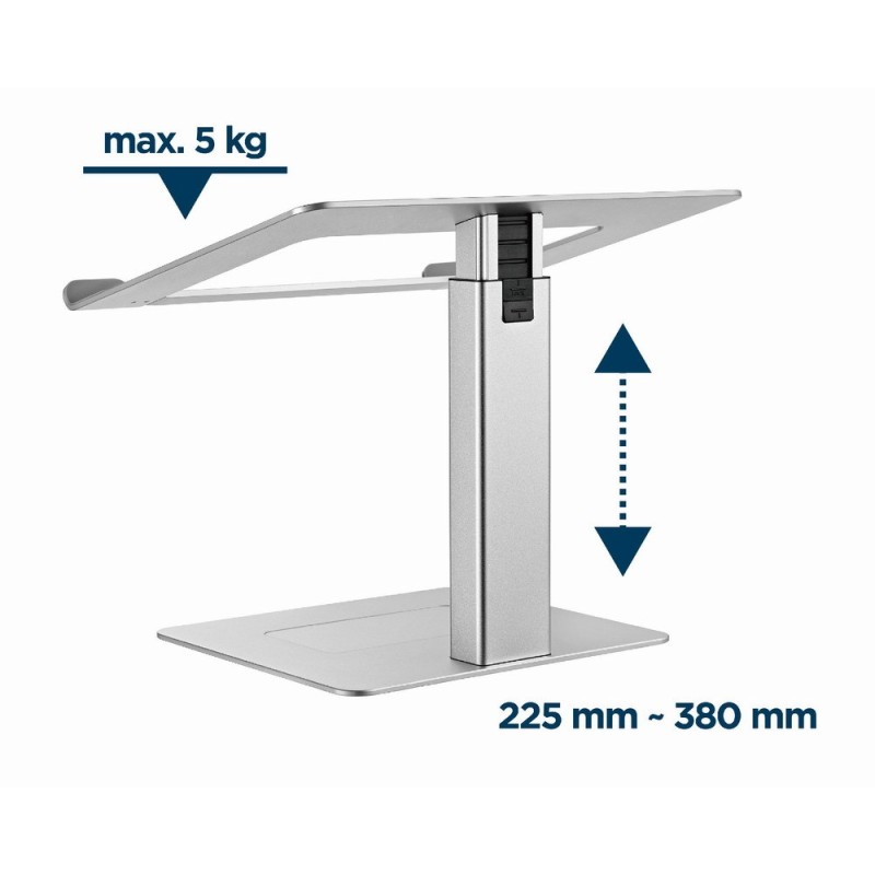 Gembird NBS-D1-02 laptop stand Silver 39.6 cm (15.6 Gembird NBS-D1-02 laptop stand Silver 39.6 cm (15.6