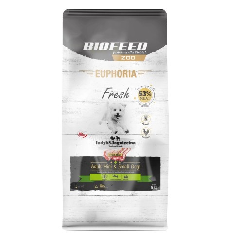 BIOFEED Euphoria Fresh Adult Mini & Small Turkey with lamb - dry dog food - 8kg