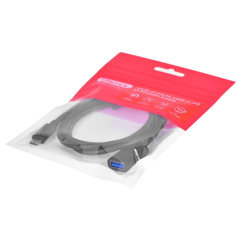 Cable adapter Unitek (C476BK-1M) USB-C (M) - USB-A (F) 10Gbps 60 W Cable adapter Unitek (C476BK-1M) USB-C (M) - USB-A (F) 10Gbps 60 W