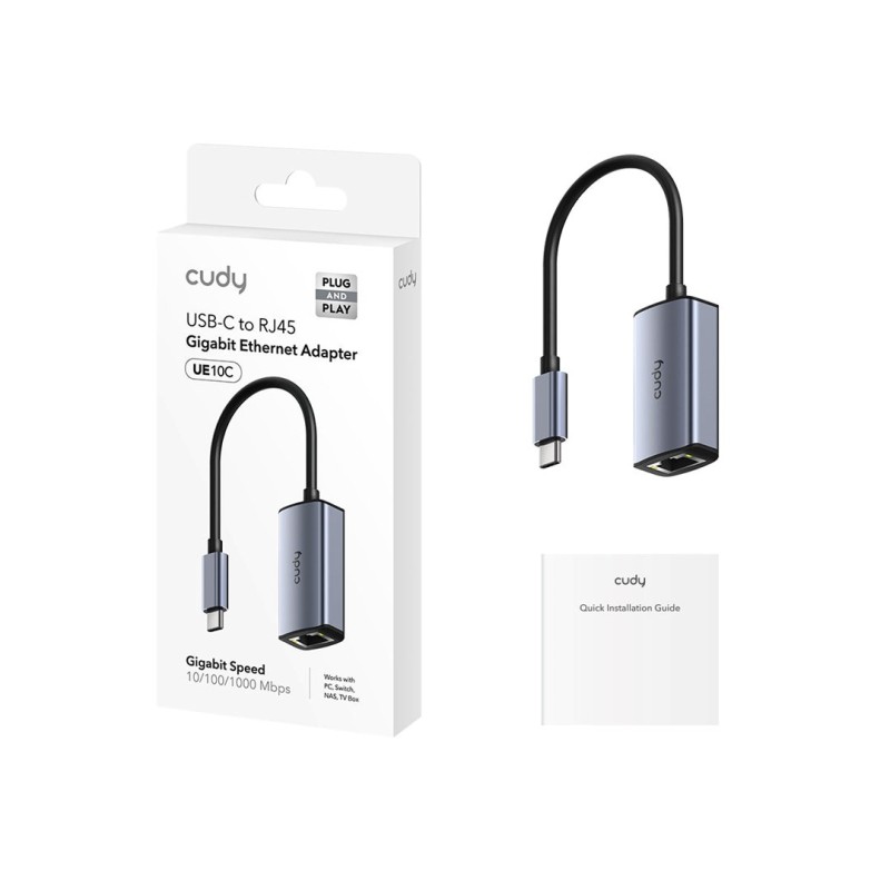 CUDY UE10C USB-C to Ethernet Adapter CUDY UE10C USB-C to Ethernet Adapter