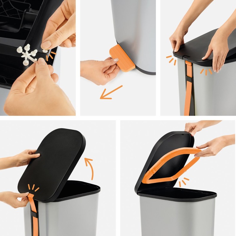 ROTHO Ribo Blue - pedal bin – 35l ROTHO Ribo Blue - pedal bin – 35l