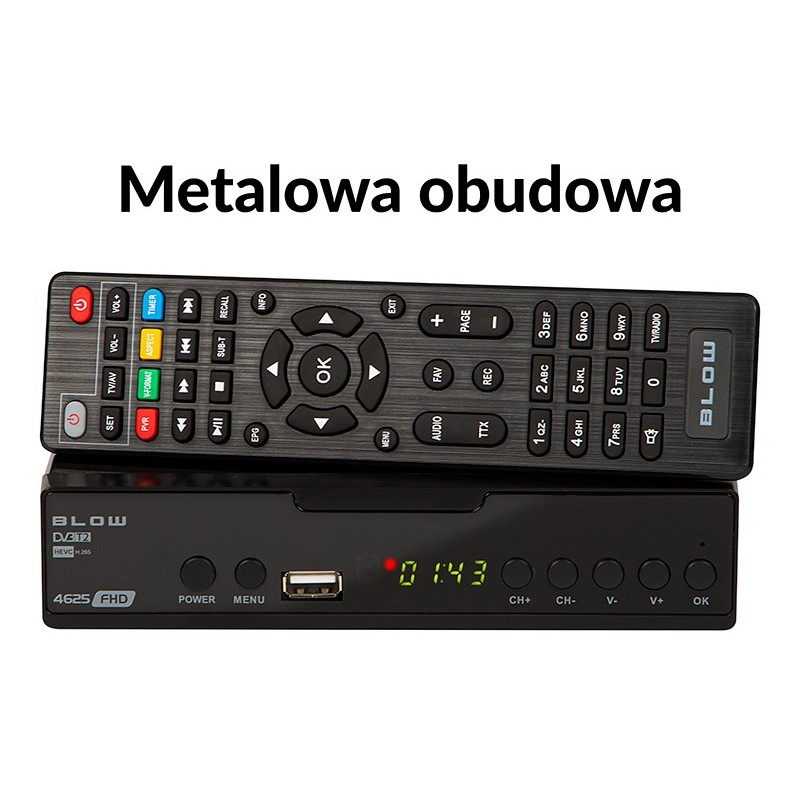 DVB-T2 decoder BLOW 4625FHD H.265 H.265 V2 tuner DVB-T2 decoder BLOW 4625FHD H.265 H.265 V2 tuner