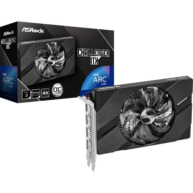 Asrock Challenger Intel Arc A380 ITX 6GB OC GDDR6 Asrock Challenger Intel Arc A380 ITX 6GB OC GDDR6