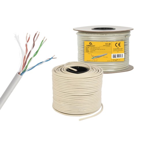 Gembird CAT5e UTP LAN cable (CCA), solid, 100m, grey Gembird CAT5e UTP LAN cable (CCA), solid, 100m, grey