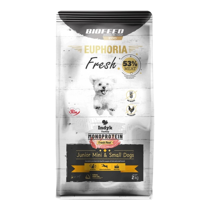BIOFEED Euphoria Fresh Adult Medium & Large Monoprotein Turkey - dry dog food - 2kg