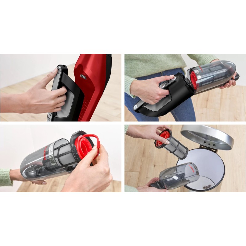 Bosch Serie 4 BBH3ZOO28 stick vacuum/electric broom Battery Dry Bagless 0.4 L Red 2.15 Ah Bosch Serie 4 BBH3ZOO28 stick vacuum/electric broom Battery Dry Bagless 0.4 L Red 2.15 Ah