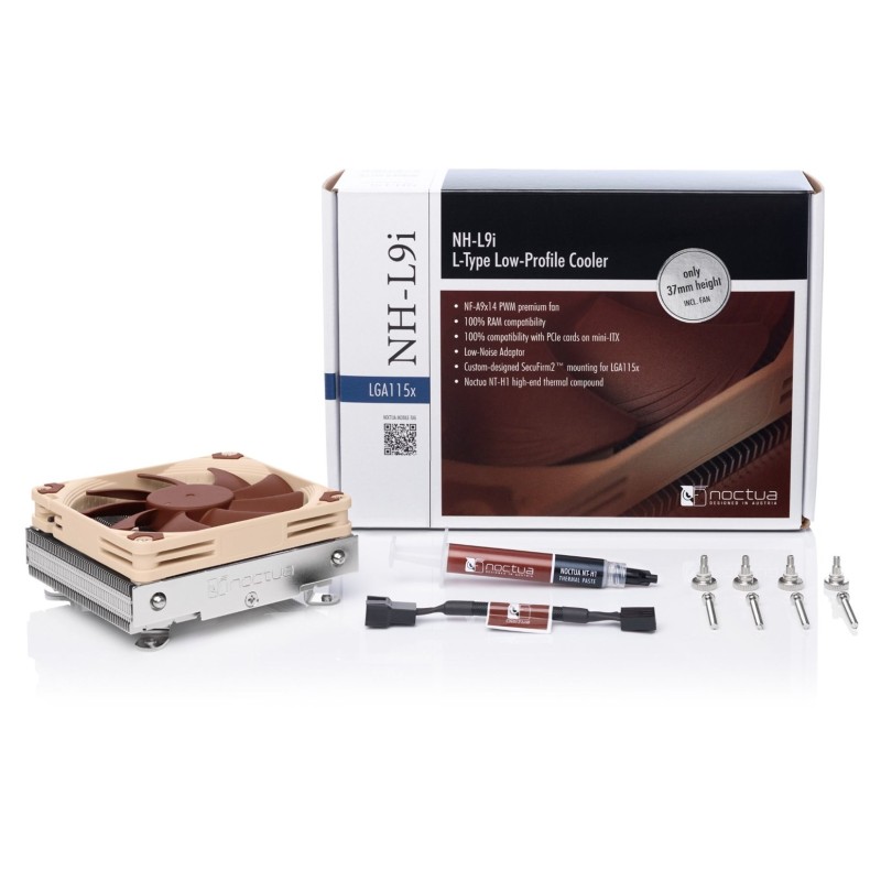 Noctua NH-L9i Processor Cooler 9.2 cm Beige, Brown, Silver Noctua NH-L9i Processor Cooler 9.2 cm Beige, Brown, Silver