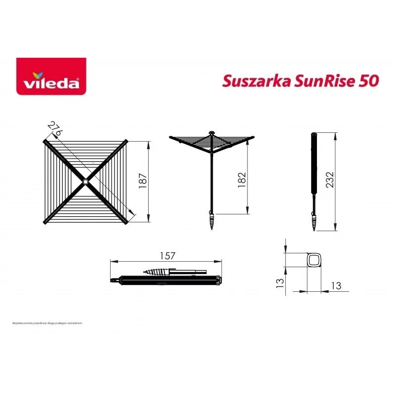 Clothes Drying Rack Vileda Sun-Rise Clothes Drying Rack Vileda Sun-Rise