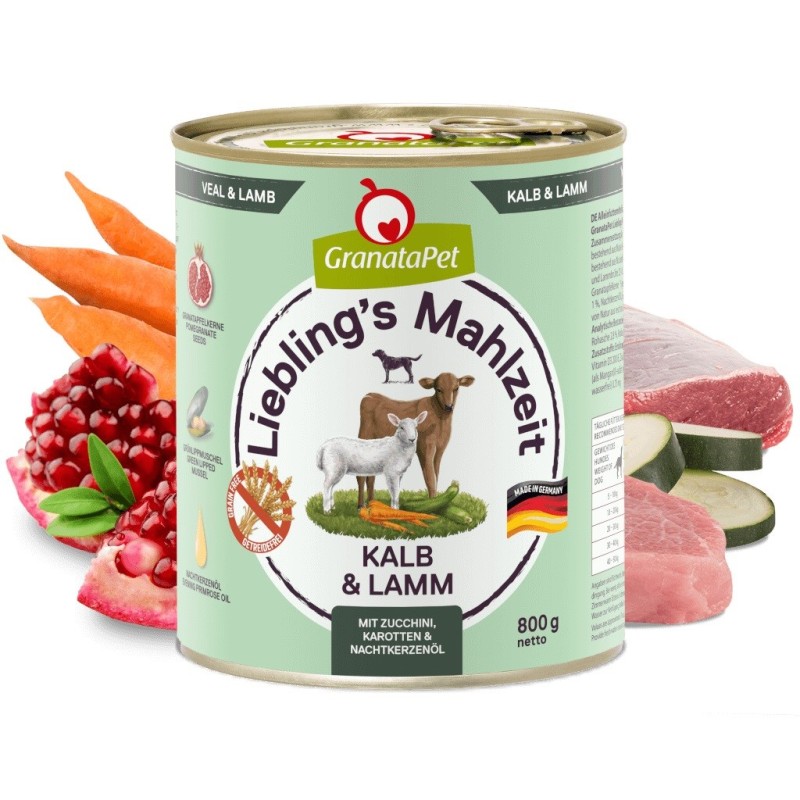 GRANATAPET Liebling's Mahlzeit Veal and lamb - wet dog food - 800g GRANATAPET Liebling's Mahlzeit Veal and lamb - wet dog food - 800g