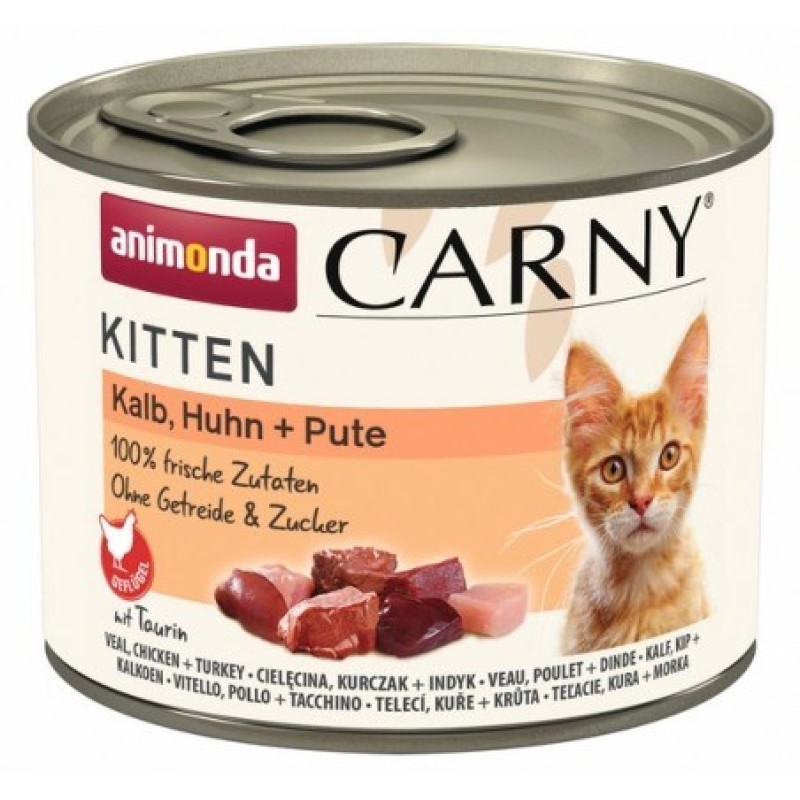 ANIMONDA Carny Kitten Veal, chicken, turkey - wet cat food - 200g