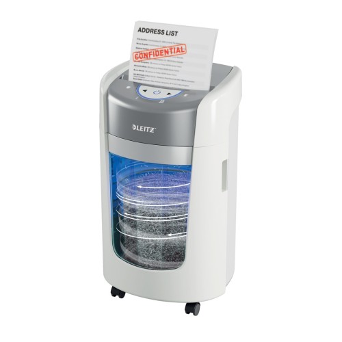 Leitz IQ OptiMax Home Office 225 Micro Cut Paper Shredder Security P5 15L - White Leitz IQ OptiMax Home Office 225 Micro Cut Paper Shredder Security P5 15L - White