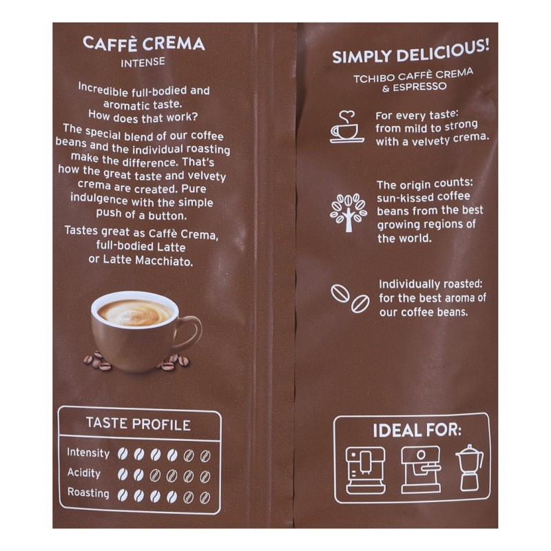 Coffee Bean Tchibo Cafe Crema Intense 1 kg Coffee Bean Tchibo Cafe Crema Intense 1 kg