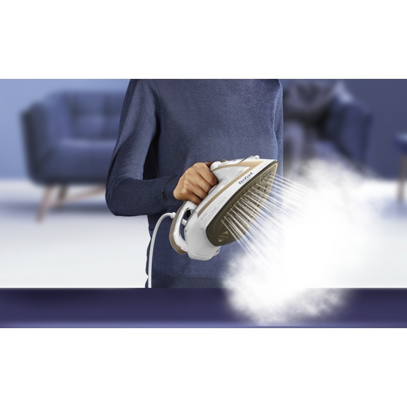 Tefal Puregliss FV8042 Dry & Steam iron Durilium AirGlide Autoclean soleplate 3000 W Bronze, White