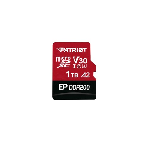 Patriot Memory EP DDR200 memory card 1TB MicroSDXC 160/120 MB/s (PEF1TEP33MCX) Patriot Memory EP DDR200 memory card 1TB MicroSDXC 160/120 MB/s (PEF1TEP33MCX)