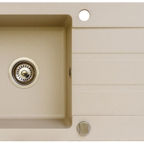 Single-bowl sink with draining board Maidsinks Promo 76x44 1B 1D E070053701