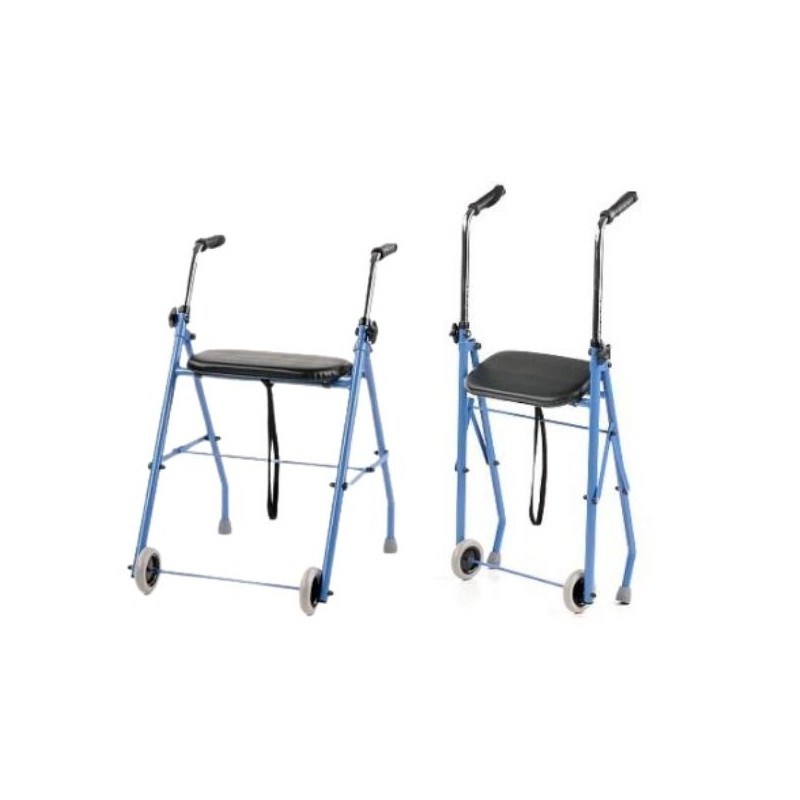 Two-wheel rehabilitation support - walker Blue black Two-wheel rehabilitation support - walker Blue black