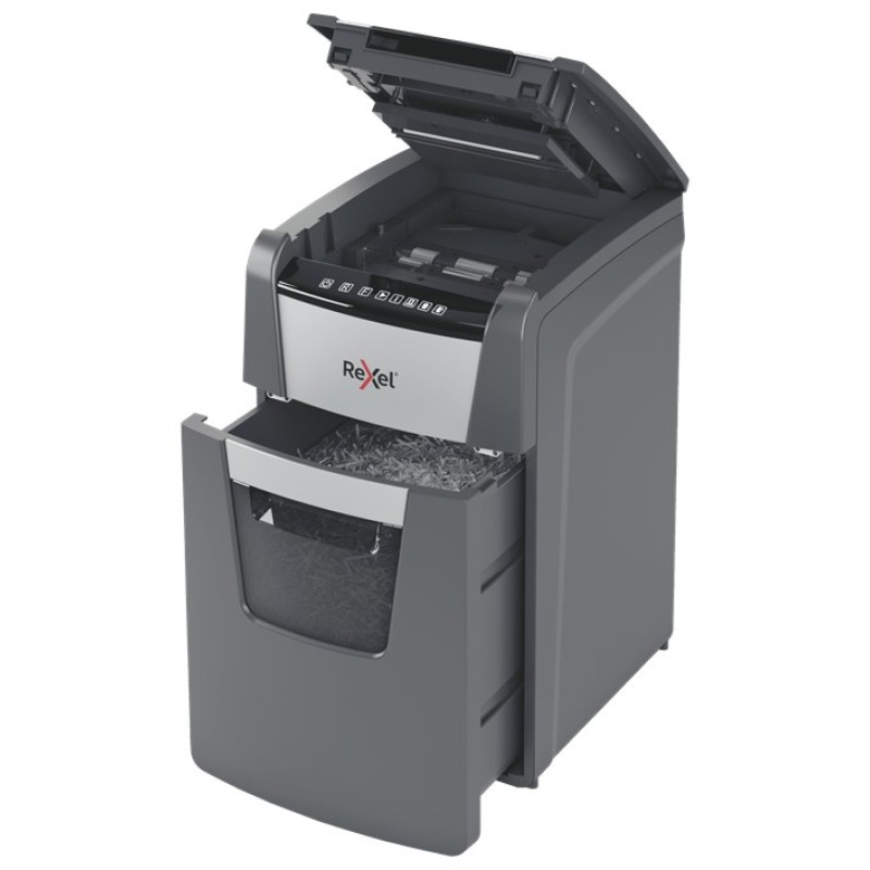 Rexel Optimum AutoFeed+ 130X paper shredder Cross shredding 55 dB 22 cm Black, Silver Rexel Optimum AutoFeed+ 130X paper shredder Cross shredding 55 dB 22 cm Black, Silver