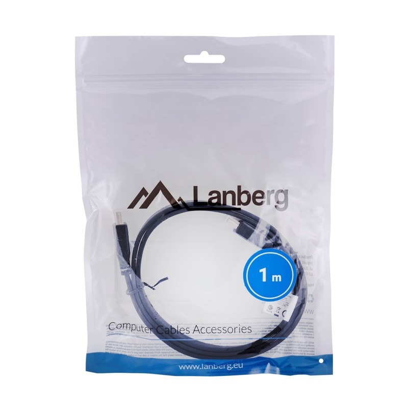 Lanberg CA-HDMI-21CU-0010-BK HDMI cable 1 m HDMI Type A (Standard) Black Lanberg CA-HDMI-21CU-0010-BK HDMI cable 1 m HDMI Type A (Standard) Black