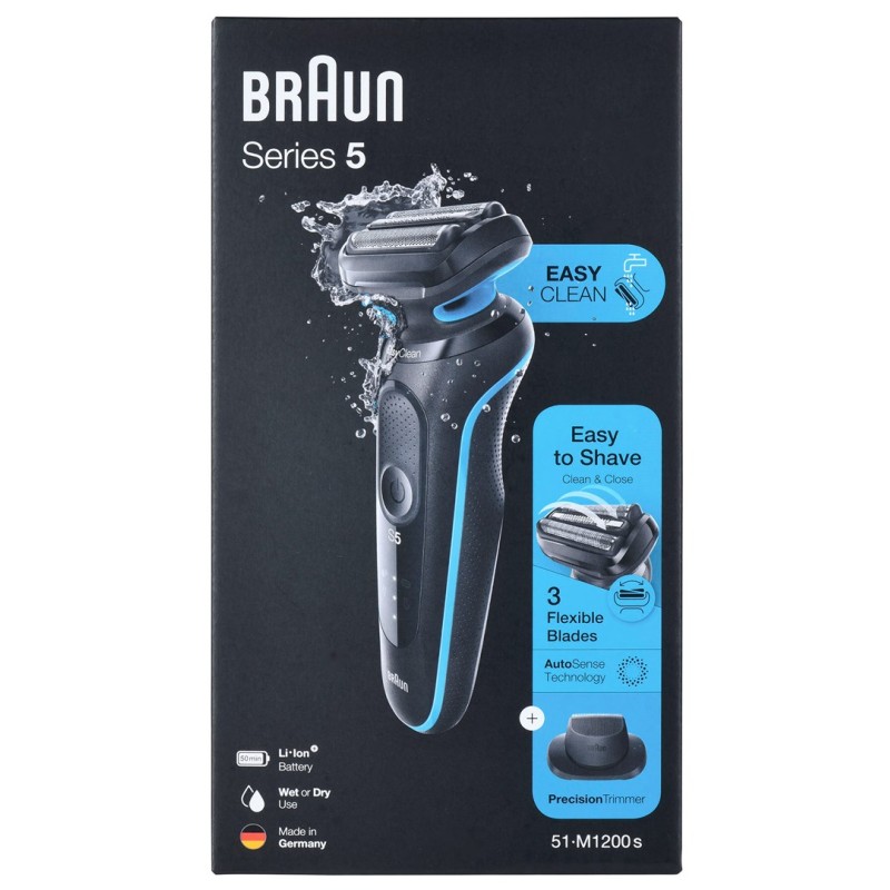Braun Series 5 51-M1200s Foil shaver Trimmer Black, Blue Braun Series 5 51-M1200s Foil shaver Trimmer Black, Blue