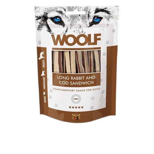 WOOLF Long cod sandwich - dog treat - 100g WOOLF Long cod sandwich - dog treat - 100g