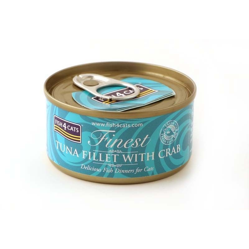 FISH4CATS Tuna fillet with crab - wet cat food - 70g FISH4CATS Tuna fillet with crab - wet cat food - 70g