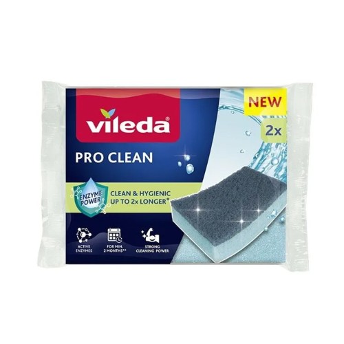 Vileda Pro Clean enzyme scourer 2 pcs. Vileda Pro Clean enzyme scourer 2 pcs.