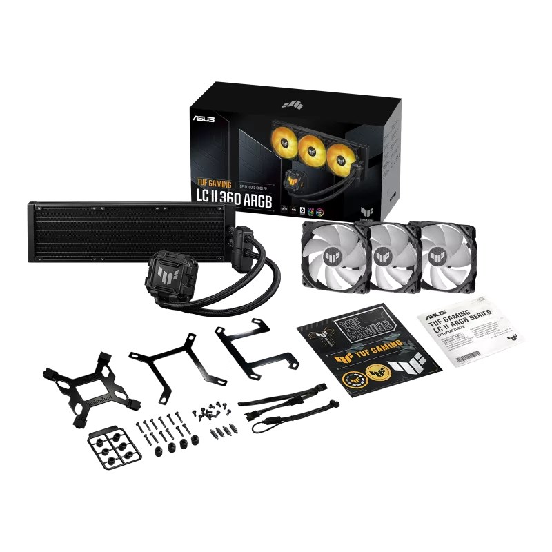 ASUS TUF GAMING LC II 360 ARGB Processor Liquid cooling kit 12 cm Black ASUS TUF GAMING LC II 360 ARGB Processor Liquid cooling kit 12 cm Black