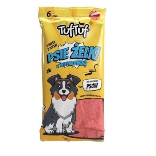 TUF TUF Dog gummies - pork stripes - dog treat - 6 TUF TUF Dog gummies - pork stripes - dog treat - 6
