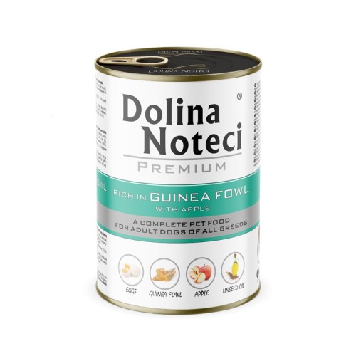 DOLINA NOTECI Premium Rich in guinea fowl with apple - wet dog food - 400g