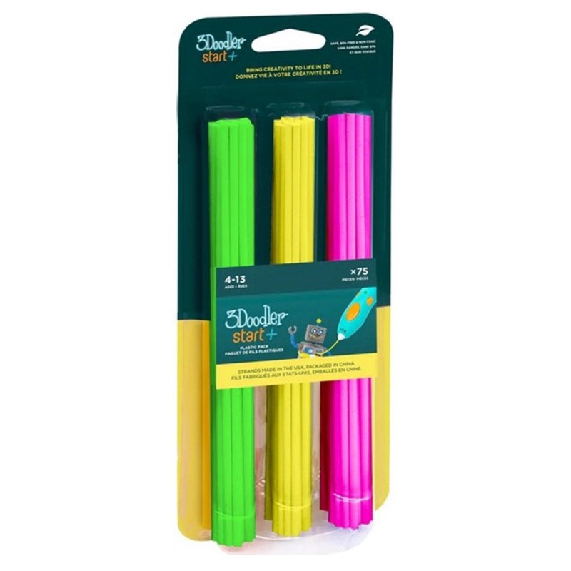3Doodler Start 3DS-ECO-MIX4-75 3D printing material Compostable plastic Green, Pink, Yellow 1 g 3Doodler Start 3DS-ECO-MIX4-75 3D printing material Compostable plastic Green, Pink, Yellow 1 g