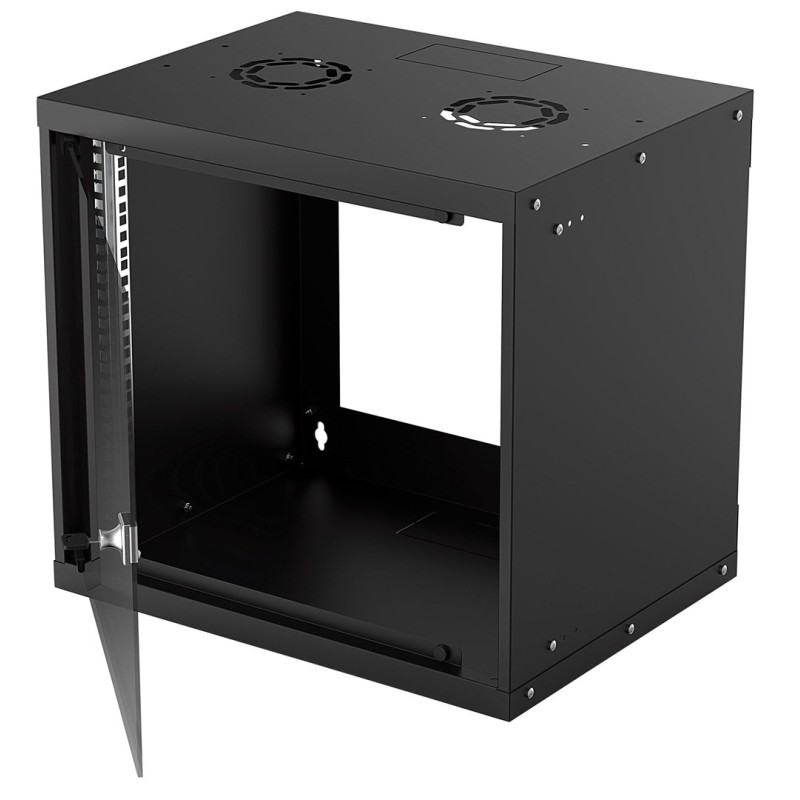 Intellinet Network Cabinet, Wall Mount (Basic), 9U, Usable Depth 340mm/Width 485mm, Black, Flatpack, Max 50kg, Glass Door, 19 Intellinet Network Cabinet, Wall Mount (Basic), 9U, Usable Depth 340mm/Width 485mm, Black, Flatpack, Max 50kg, Glass Door, 19