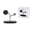 Samsung GP-PWU024WIABW mobile device charger Headset, Smartphone, Smartwatch Black, Silver USB Wireless charging Indoor