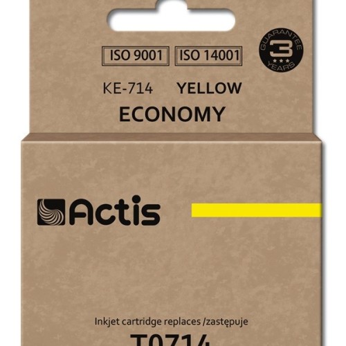 Actis KE-714 ink (replacement for Epson T0714/T0894/T1004; Standard; 13.5 ml; yellow) Actis KE-714 ink (replacement for Epson T0714/T0894/T1004; Standard; 13.5 ml; yellow)