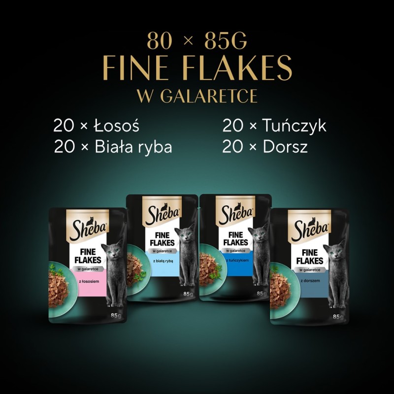 SHEBA Delicacy Fishy Flavours in jelly - wet cat food - 80x 85g SHEBA Delicacy Fishy Flavours in jelly - wet cat food - 80x 85g