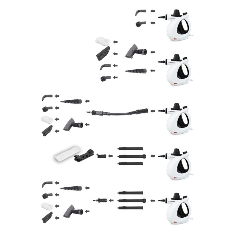 Esperanza EHS008 Steam Washer 0.35L Black, White 900W Esperanza EHS008 Steam Washer 0.35L Black, White 900W
