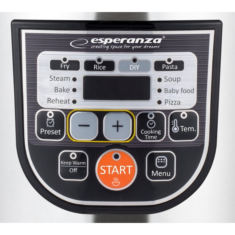 Esperanza EKG011 multi cooker 5 L 860 W Black, Stainless steel Esperanza EKG011 multi cooker 5 L 860 W Black, Stainless steel