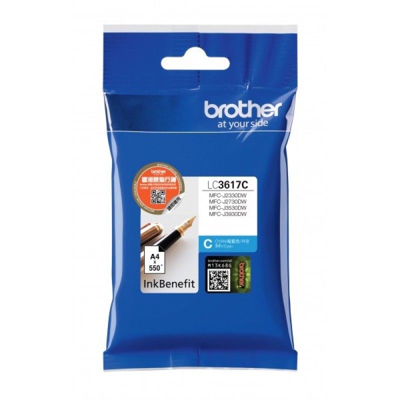 Brother LC-3617C ink cartridge 1 pc(s) Original Standard Yield Cyan Brother LC-3617C ink cartridge 1 pc(s) Original Standard Yield Cyan