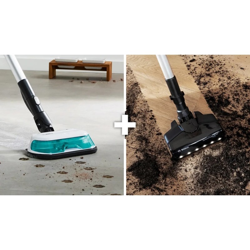 Cordless 2-in-1 hoover, vacuuming and mopping Unlimited 7 ProHygienic Aqua White Cordless 2-in-1 hoover, vacuuming and mopping Unlimited 7 ProHygienic Aqua White