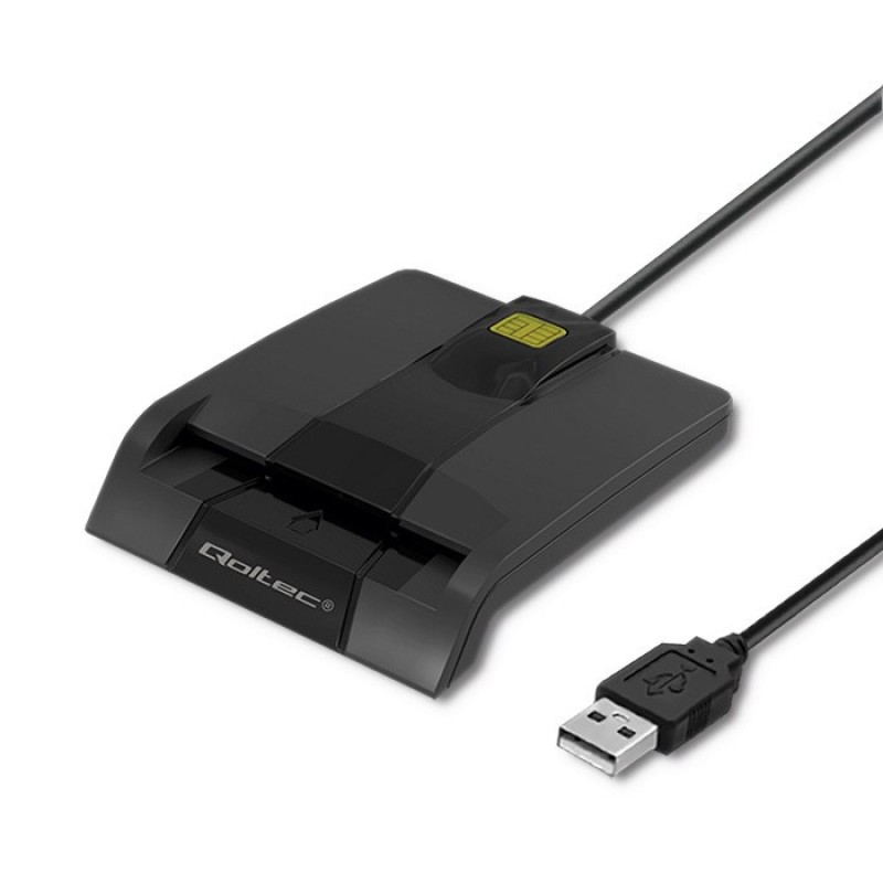 Qoltec 50634 Intelligent Smart ID chip card reader SCR-0634 | USB Type C Qoltec 50634 Intelligent Smart ID chip card reader SCR-0634 | USB Type C