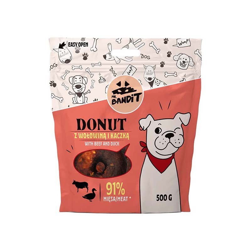 MR. BANDIT DONUT with Beef - dog treat - 500 g