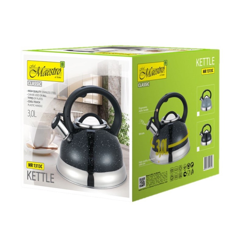 Kettle MAESTRO MR-1313C black 3 l