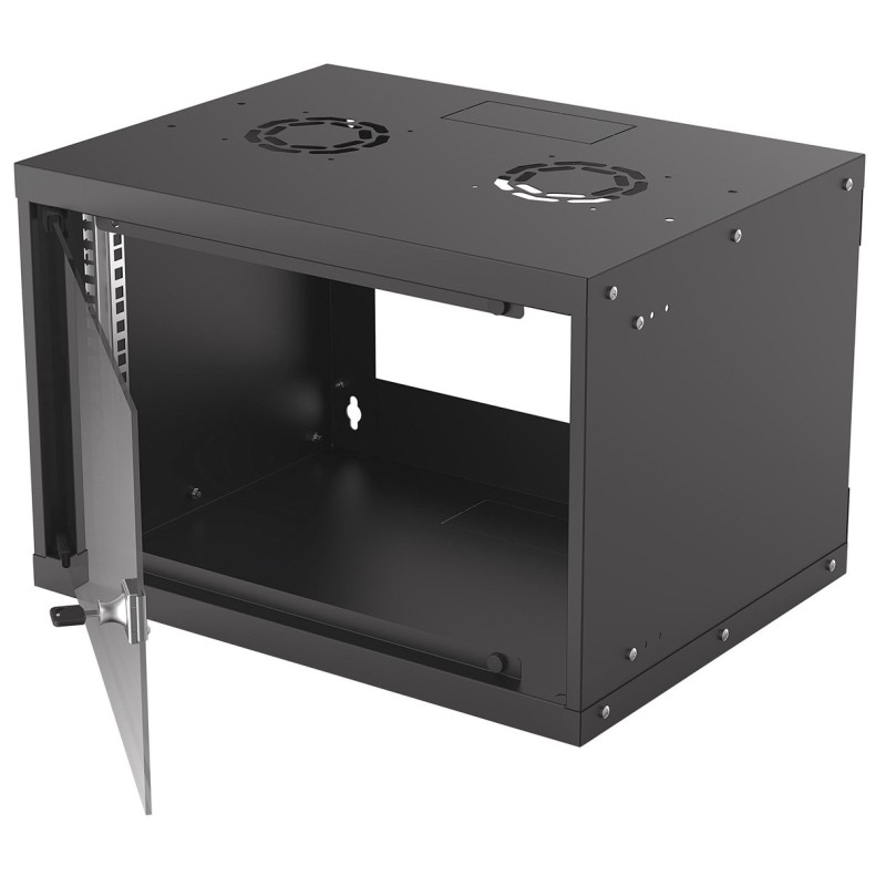 Intellinet Network Cabinet, Wall Mount (Basic), 6U, Usable Depth 340mm/Width 485mm, Black, Flatpack, Max 50kg, Glass Door, 19 Intellinet Network Cabinet, Wall Mount (Basic), 6U, Usable Depth 340mm/Width 485mm, Black, Flatpack, Max 50kg, Glass Door, 19