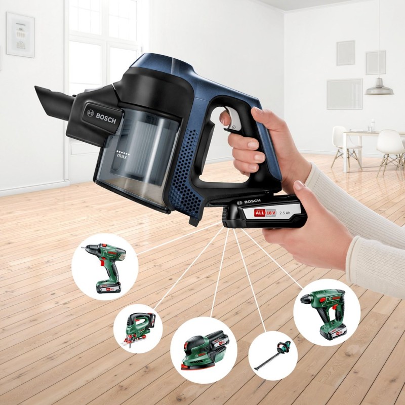 Bosch Serie 6 BBS611PCK stick vacuum/electric broom 2-in-1 stick vacuum Battery Dry Hygiene Filter Bagless Blue 2.5 Ah Bosch Serie 6 BBS611PCK stick vacuum/electric broom 2-in-1 stick vacuum Battery Dry Hygiene Filter Bagless Blue 2.5 Ah