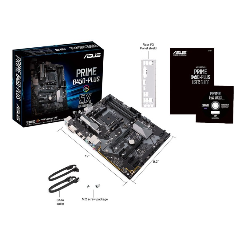ASUS PRIME B450-PLUS AMD B450 Socket AM4 ATX ASUS PRIME B450-PLUS AMD B450 Socket AM4 ATX