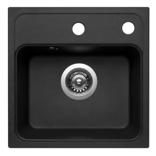 Set - PYRAMIS CAMEA (79X50) 1B 1D L sink + IDEA BLACK EDITION mixer tap - 070168402BE - Volcano