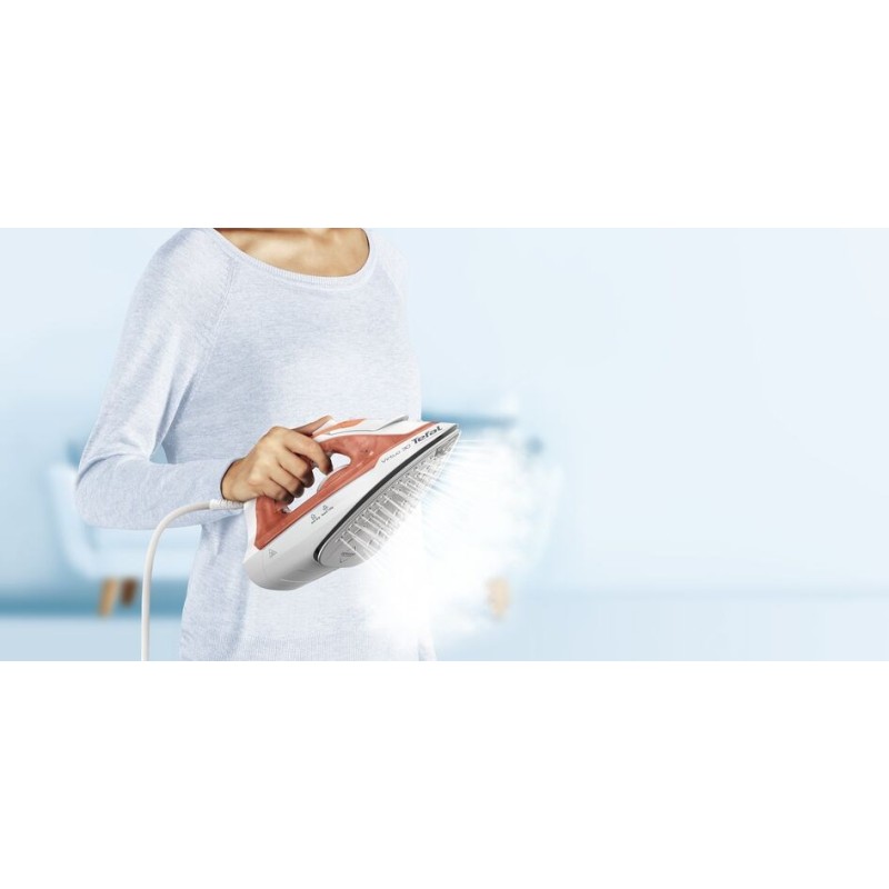Tefal Virtuo 30 FV2C40E0 iron Dry & Steam iron Ceramic soleplate 2000 W Peach, White Tefal Virtuo 30 FV2C40E0 iron Dry & Steam iron Ceramic soleplate 2000 W Peach, White