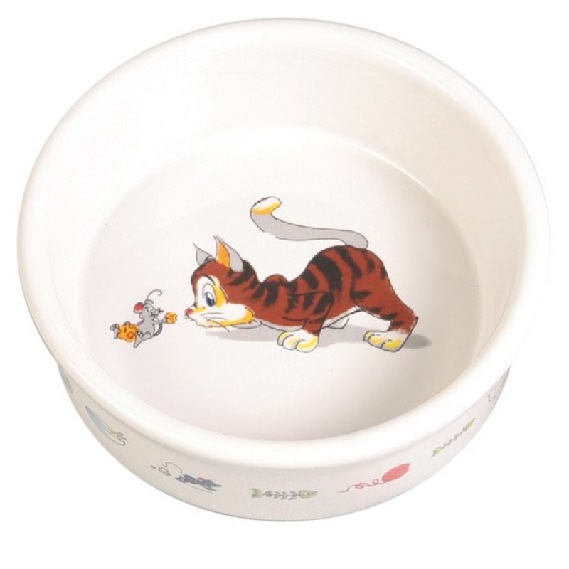 TRIXIE Porcelain Cat Bowl 0.2 l/11 cm