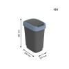 ROTHO Twist Blue - trash bin – 10l